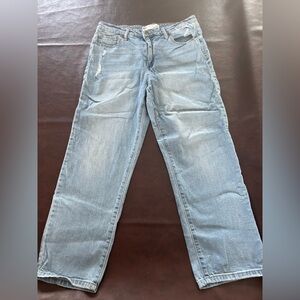 Light Wash Straight Leg Jeans
